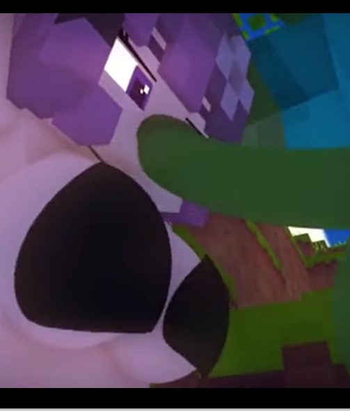 >Minecraft xxx 3D มายคราฟ ซอมบี้ควยใหญ่แอบย่องเบามาลักหลับ
